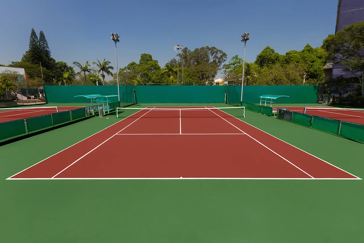 Cores para quadras esportivas | Verde Claro + Vermelho