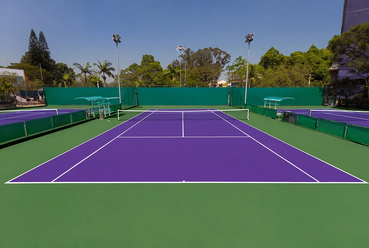 Cores para quadras esportivas | Verde Claro + Violeta